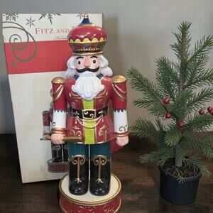 Fitz and Floyd Holiday Nutcracker Collection Figurine Blue New in Box